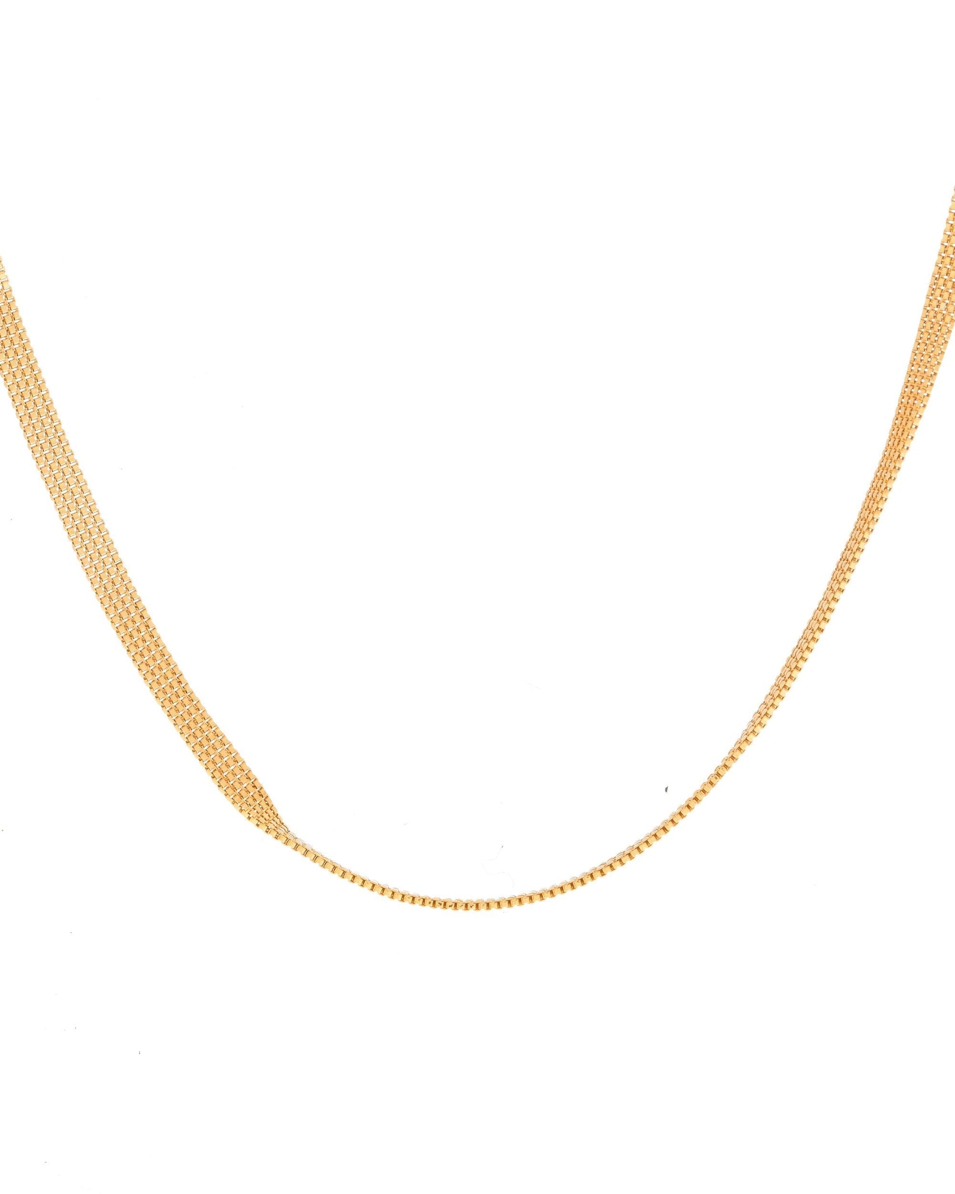 VOJ Gold-Polished Designer Box Men Chain 