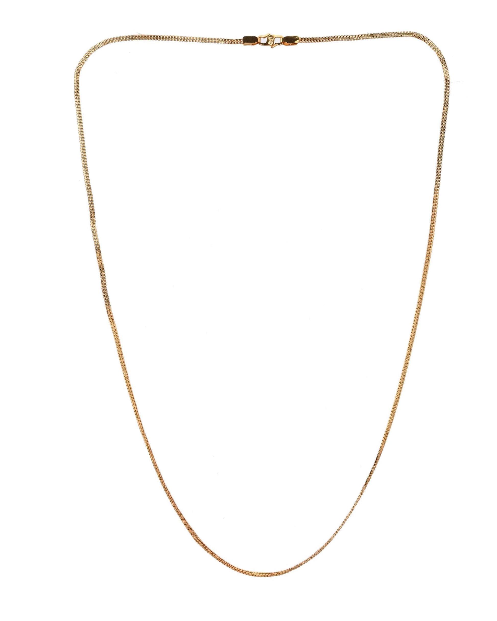 VOJ Gold-Polished Designer Box Women Chain 