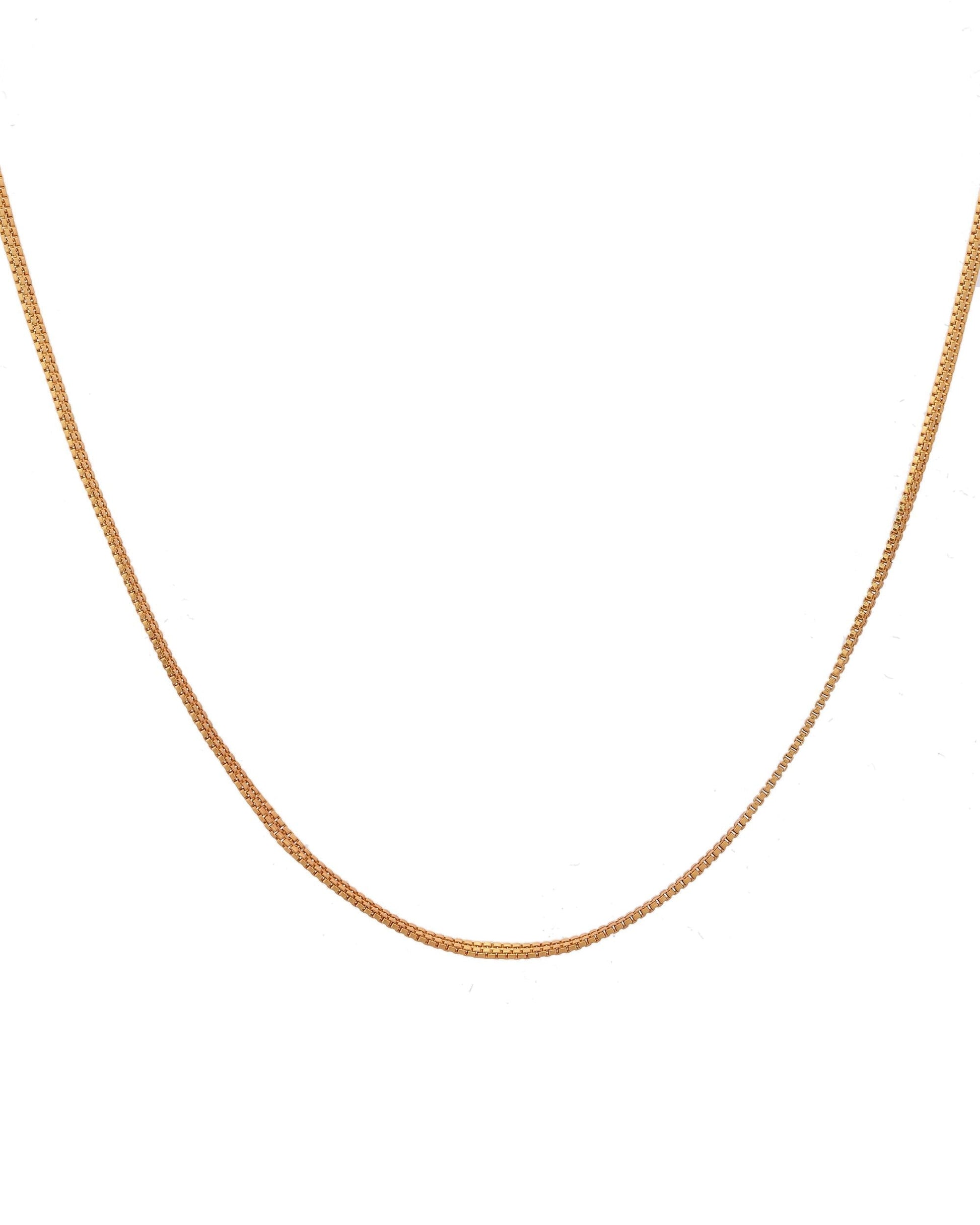 VOJ Gold-Polished Designer Box Women Chain 