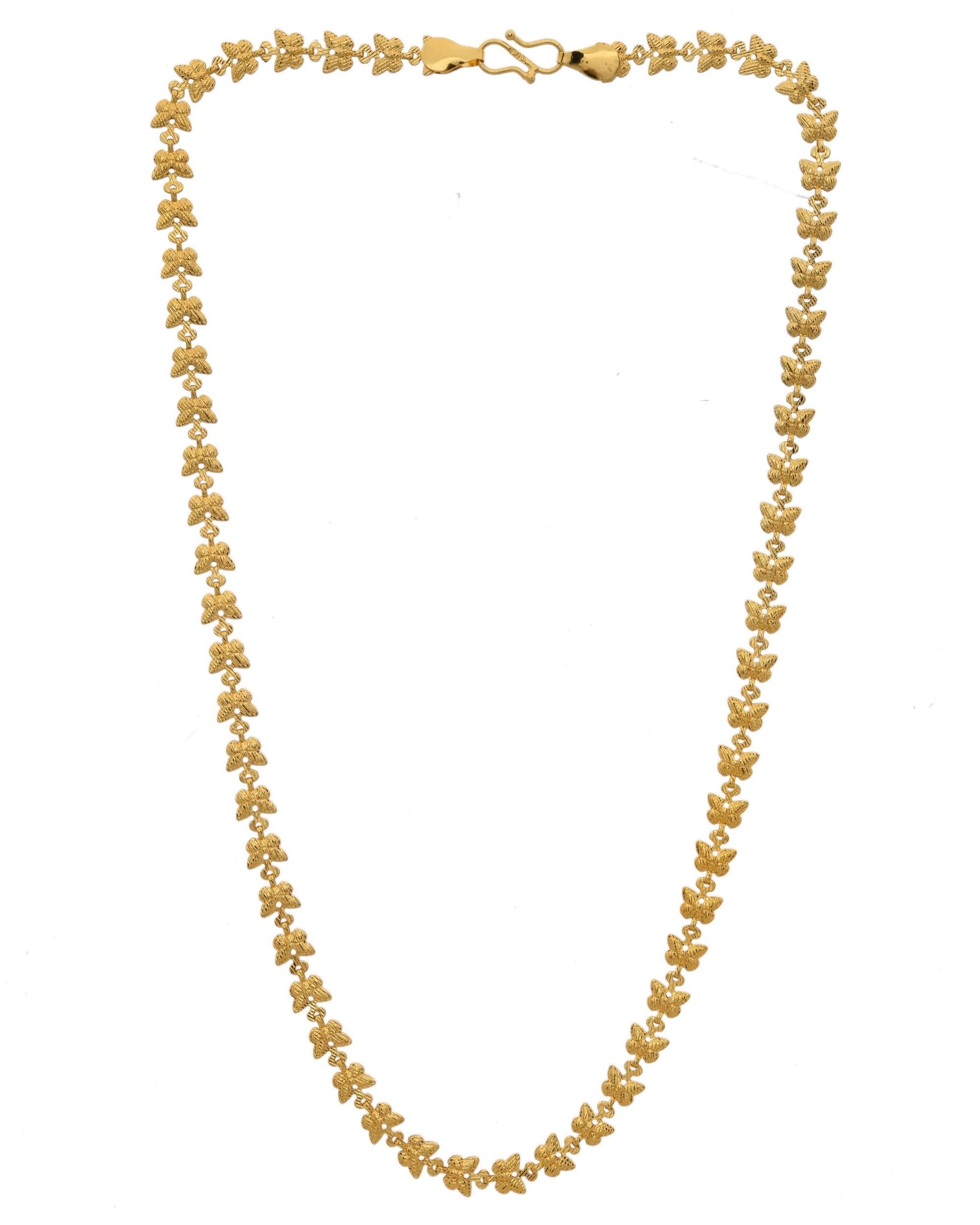 VOJ Gold-Polished Designer Butterfly Women Chain 