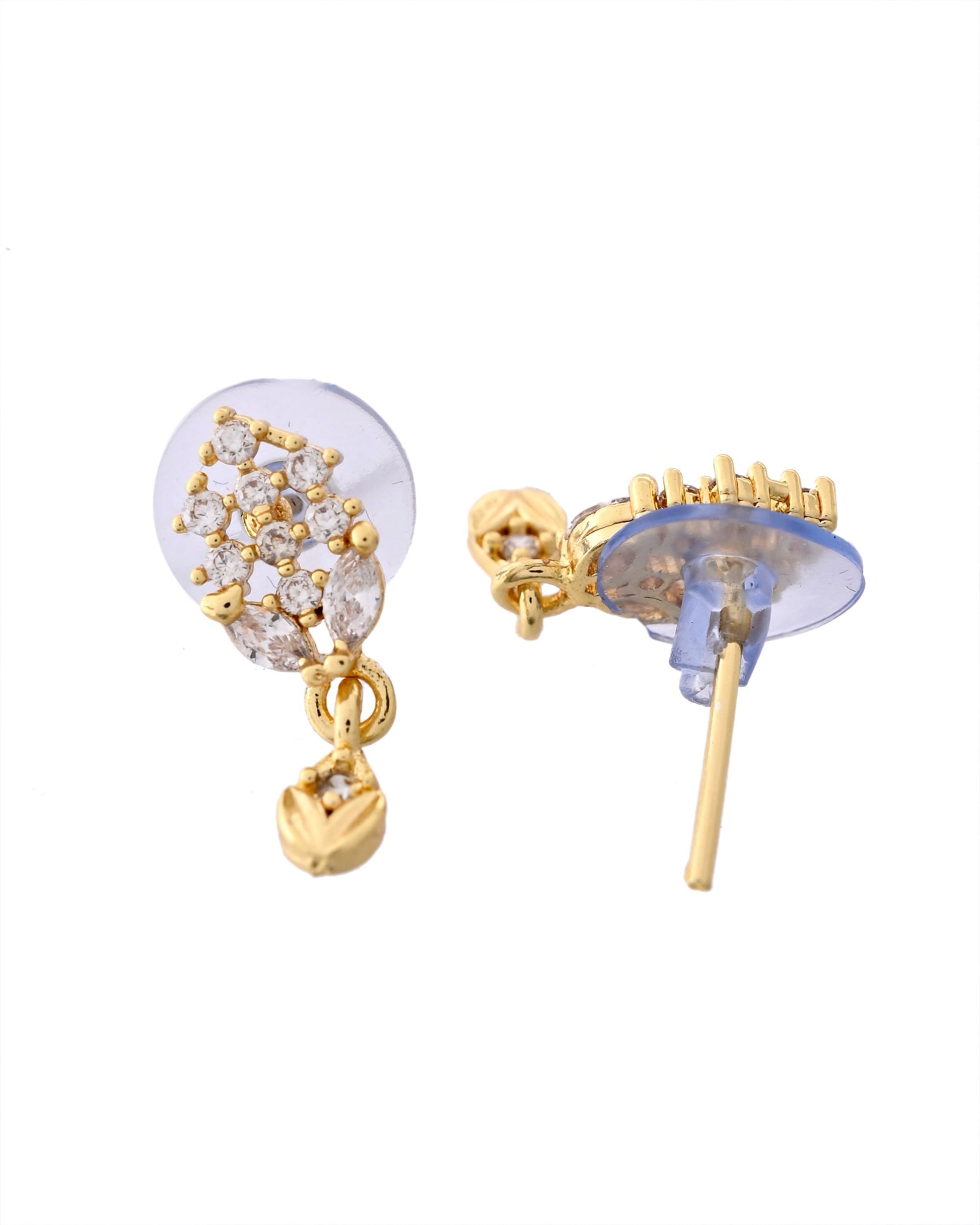 VOJ Gold-Polished AD Stone Studded MangalSutra Set 