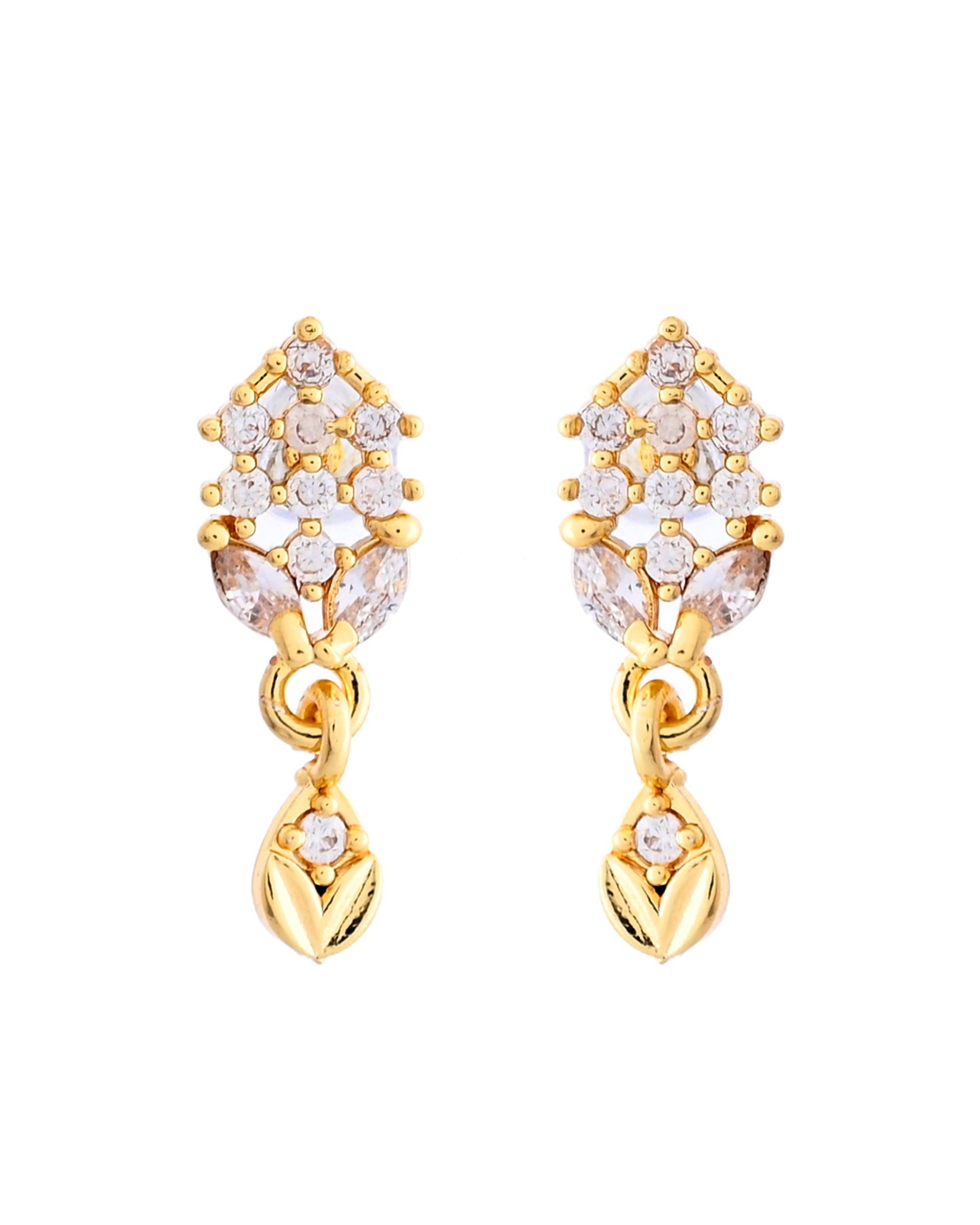 VOJ Gold-Polished AD Stone Studded MangalSutra Set 