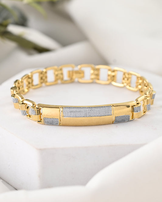 VOJ Dual Toned Men's Desgner Bracelet | Grab2Buy
