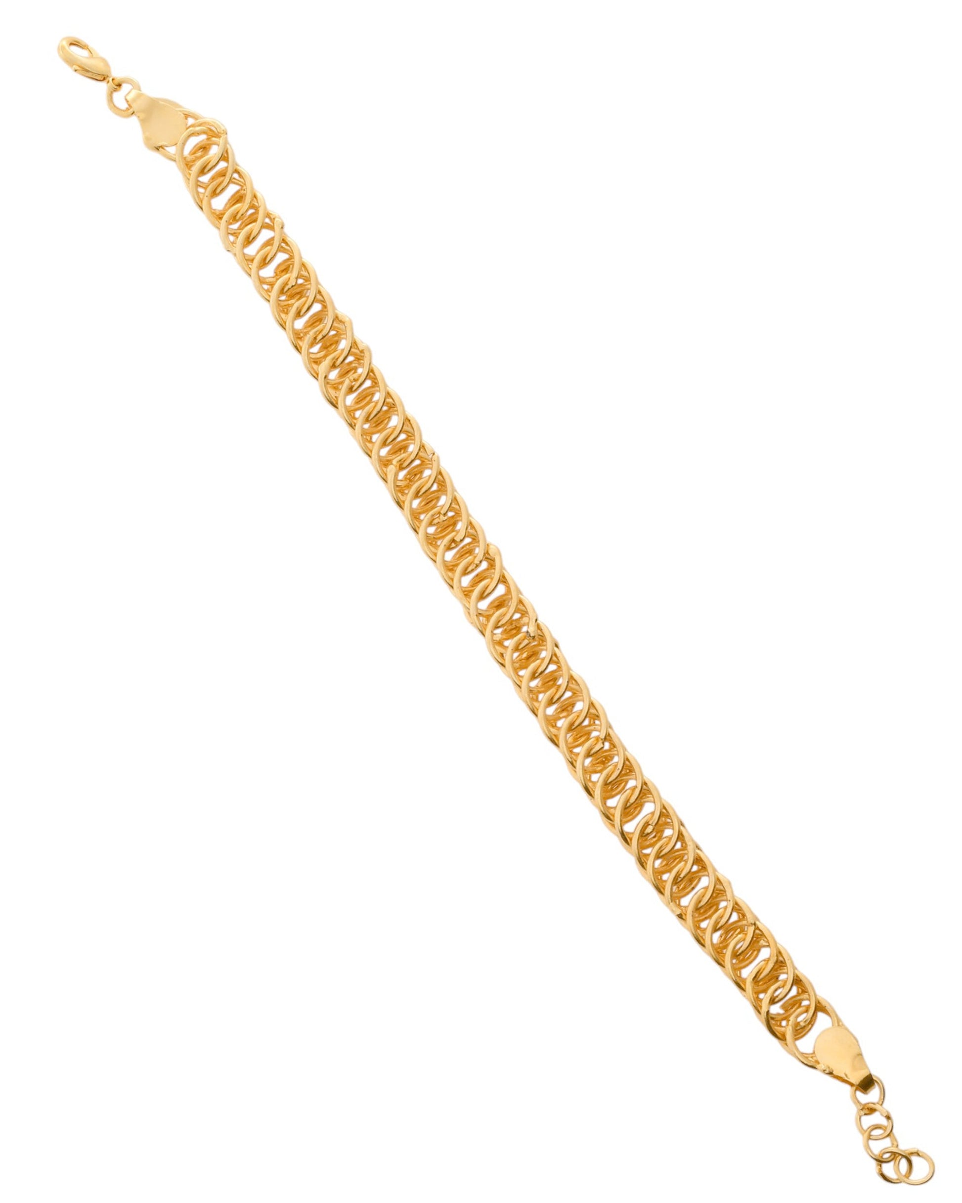 VOJ Gold-Polished Stainless Steel Elegent Men's Bracelet VOJ (Valley Of Jewellery)