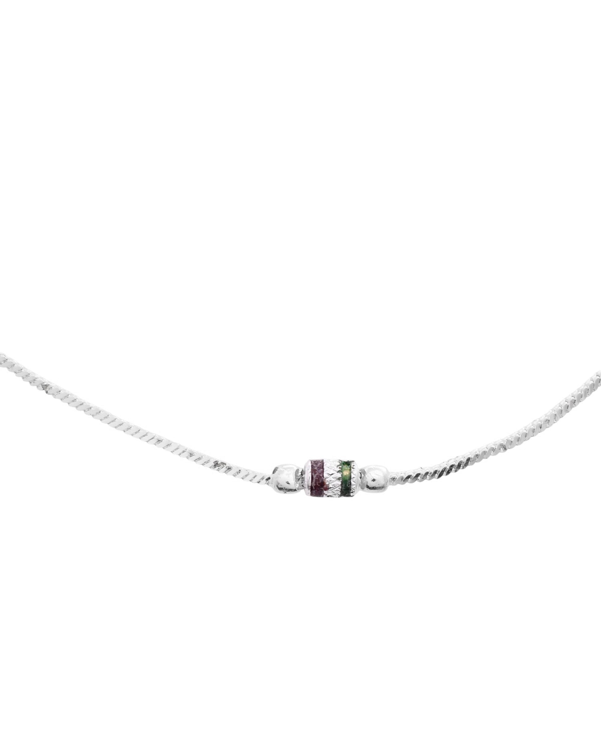 VOJ Set of 2 Silver Plated Elegent Anklet 