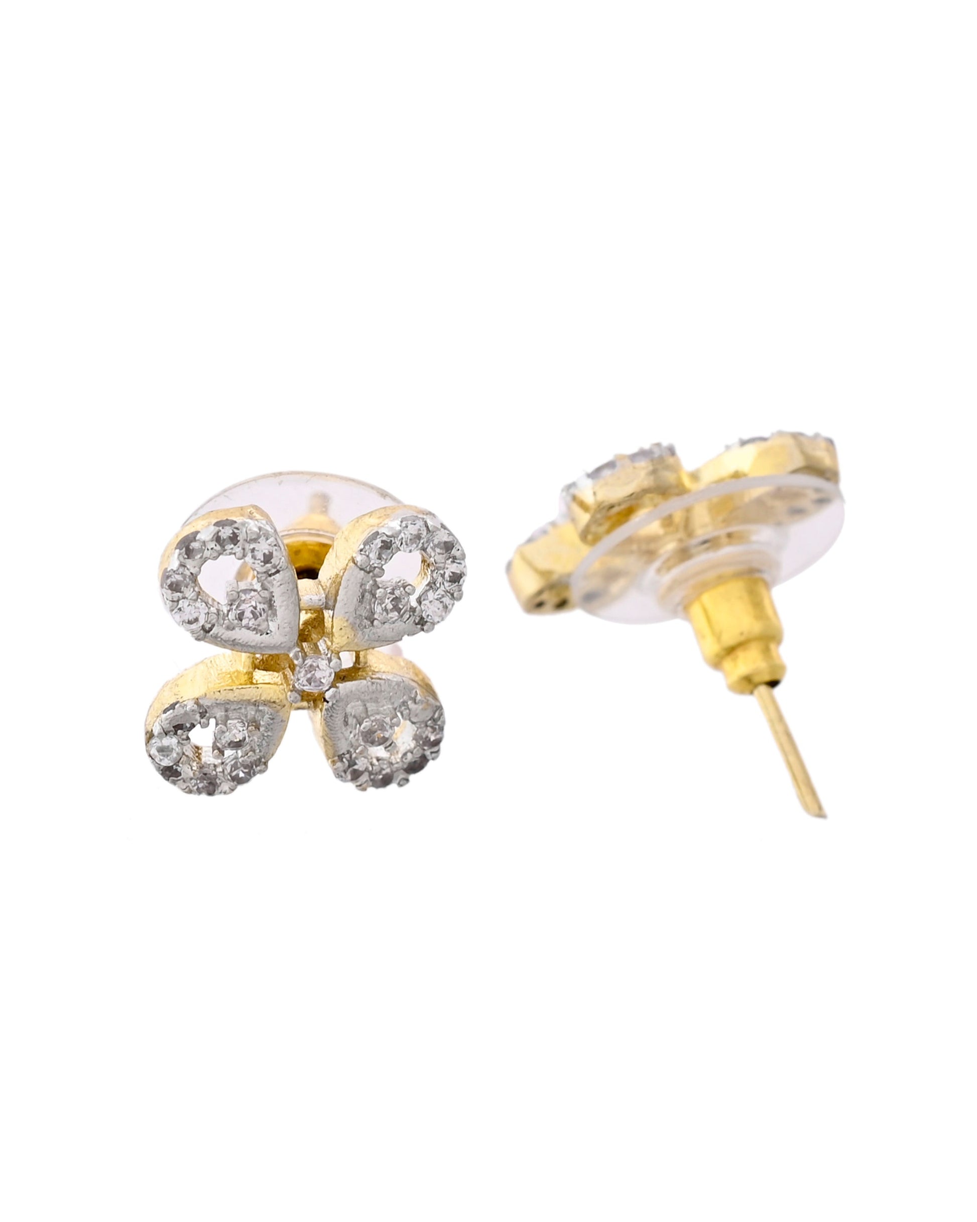 VOJ Gold-Polished Stylish AD Mangalsutra Set 