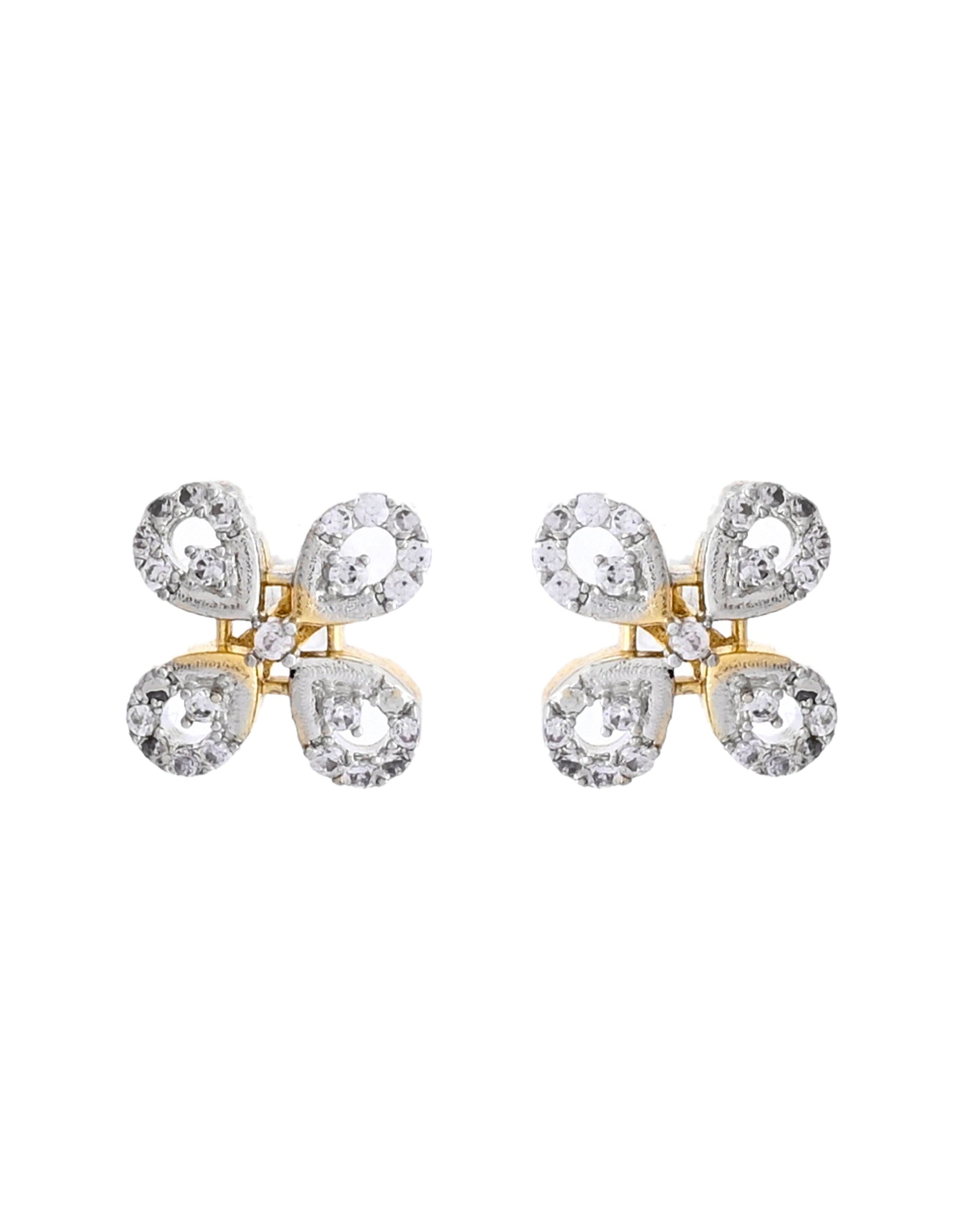 VOJ Gold-Polished Stylish AD Mangalsutra Set 