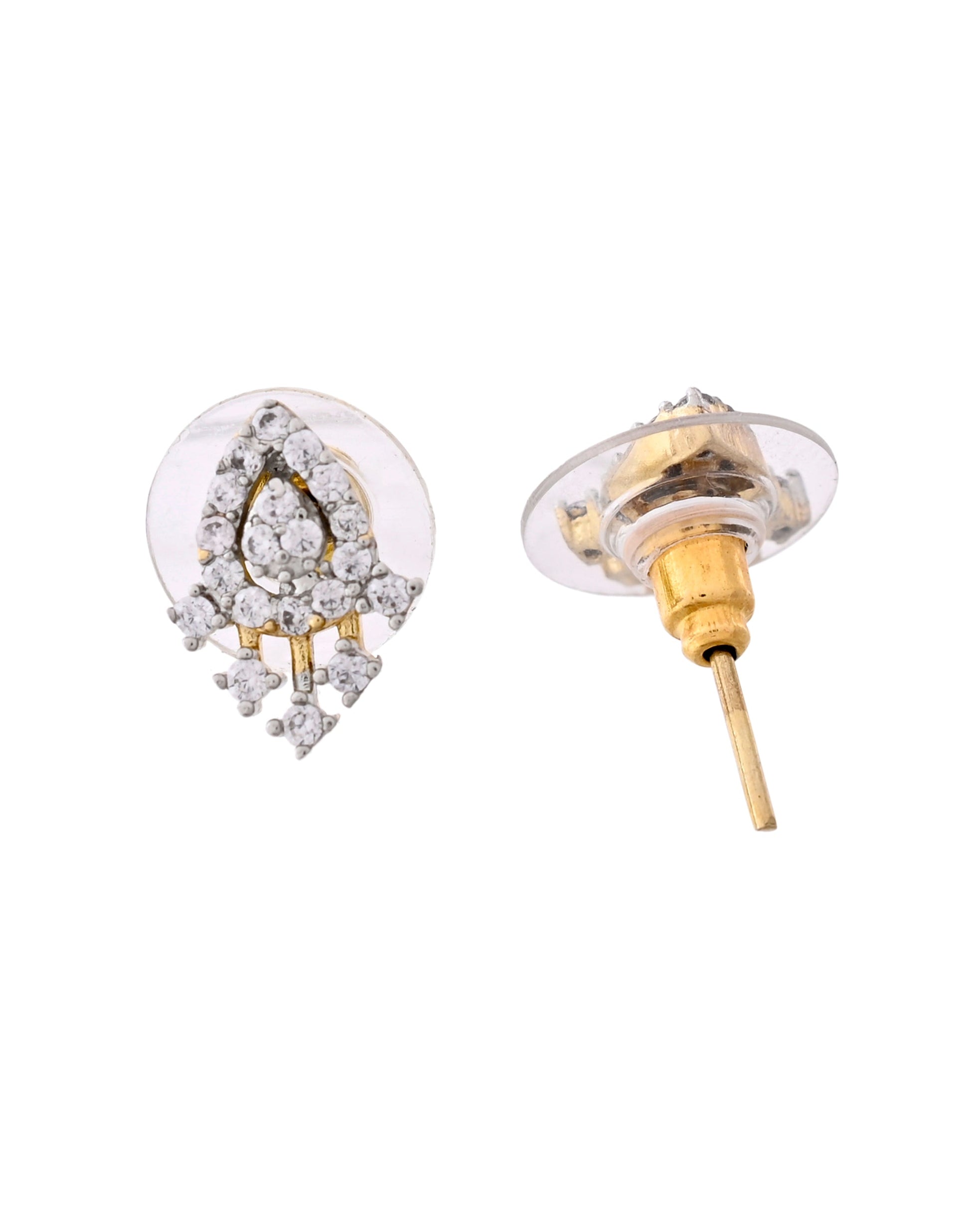 VOJ Gold-Polished Tear Drop Shape AD Mangalsutra Set 