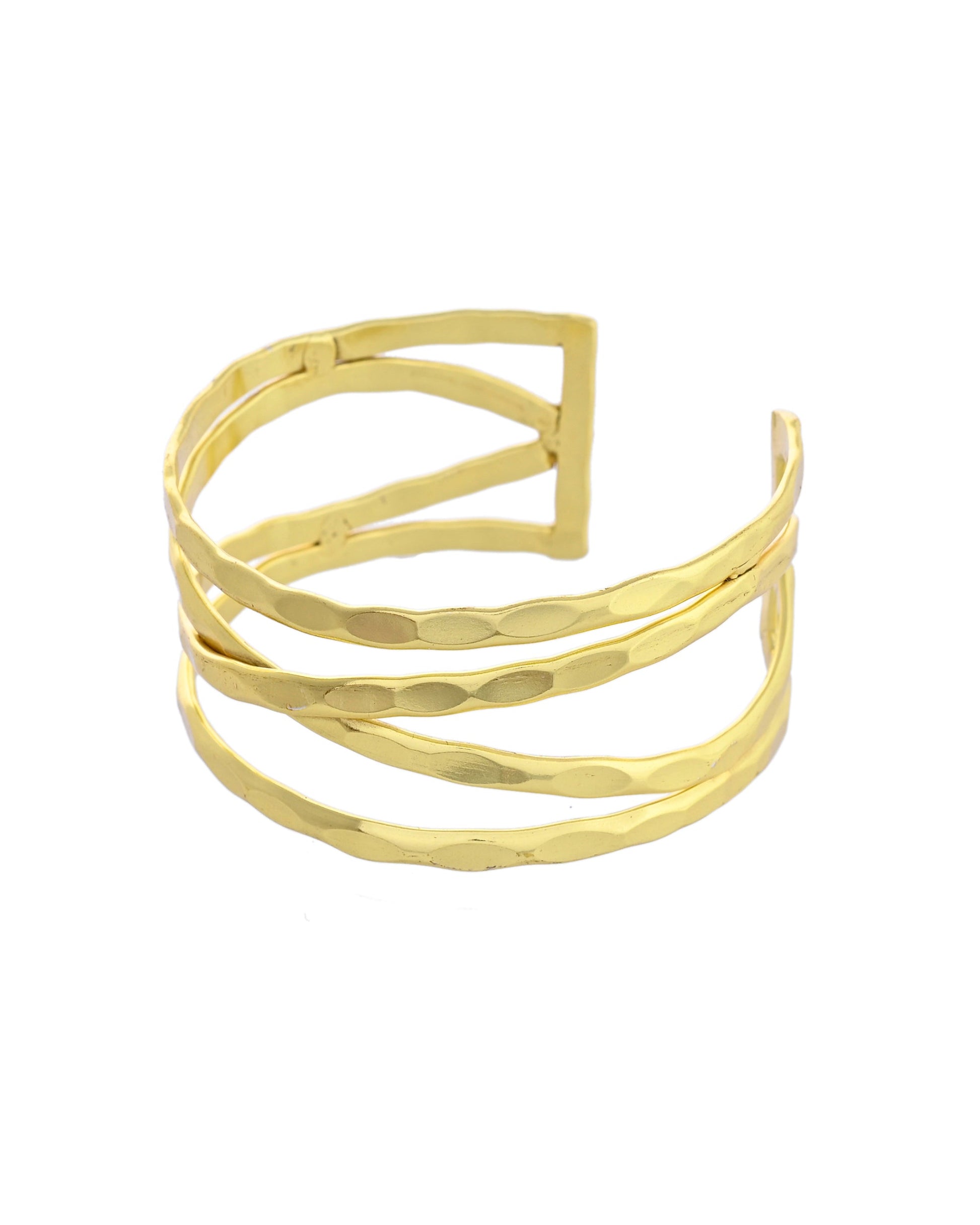 VOJ Gold-Polished Elegent Kada Bracelet VOJ (Valley Of Jewellery)