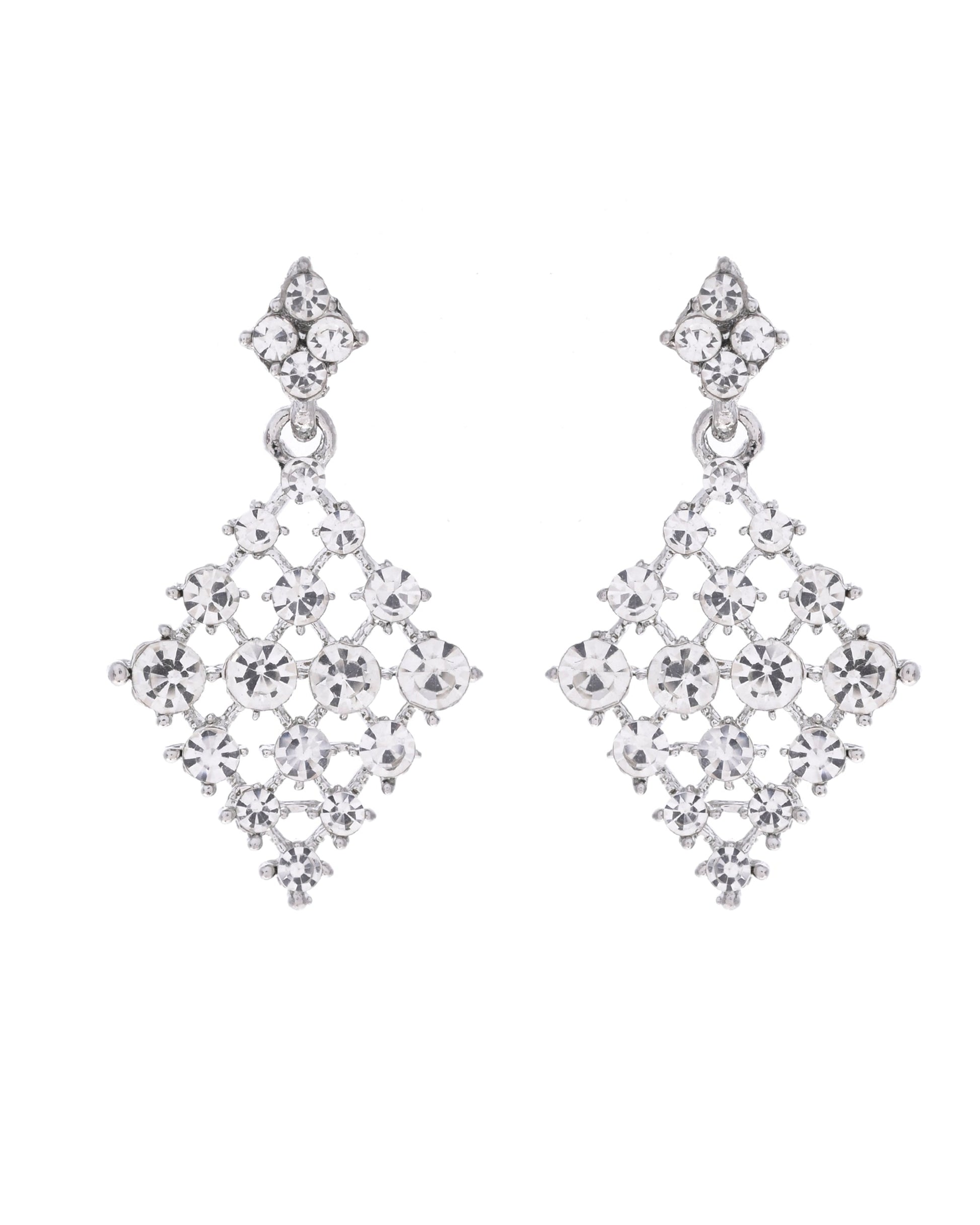 VOJ Silver-Plated AD-Studded Handcrafted Jewellery Set VOJ (Valley Of Jewellery)