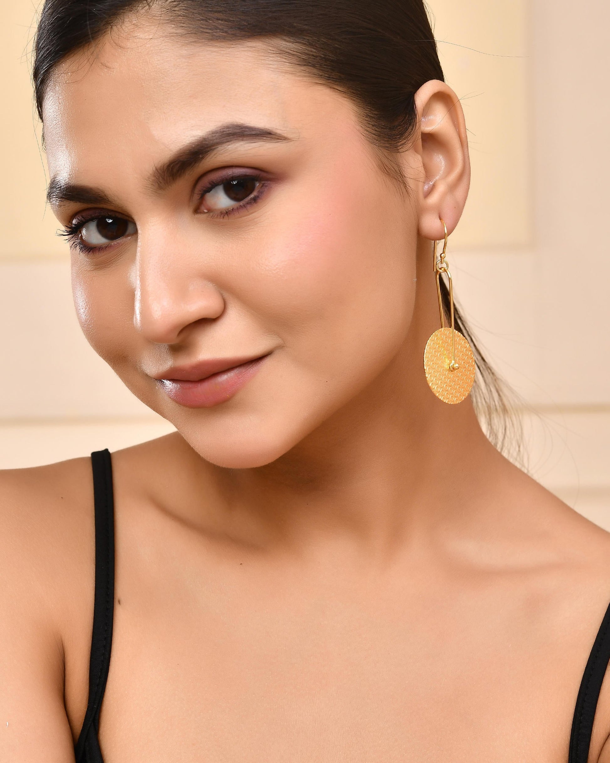 VOJ Gold-Polished Anti Tarnish Classic Stud Earrings - Swadesiicart