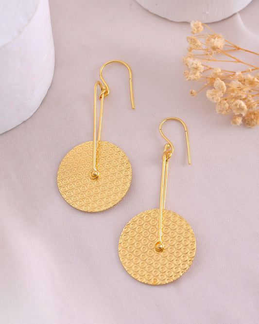 VOJ Gold-Polished Anti Tarnish Classic Stud Earrings - Swadesiicart