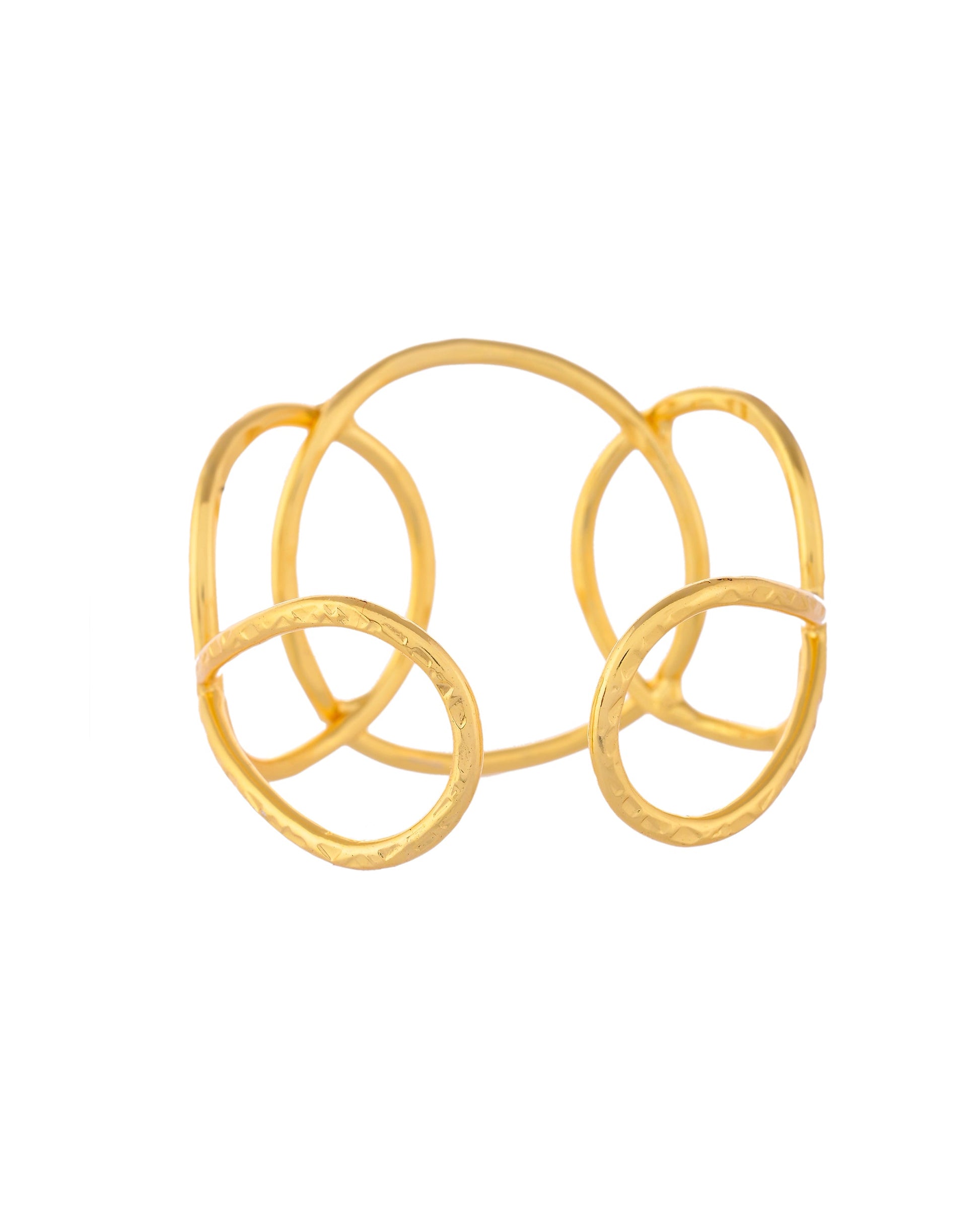 VOJ Gold-Polished Classic Anti Tarnish Kada Bracelet VOJ (Valley Of Jewellery)