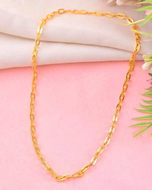 VOJ Women Gold-Polished Linked Chain 