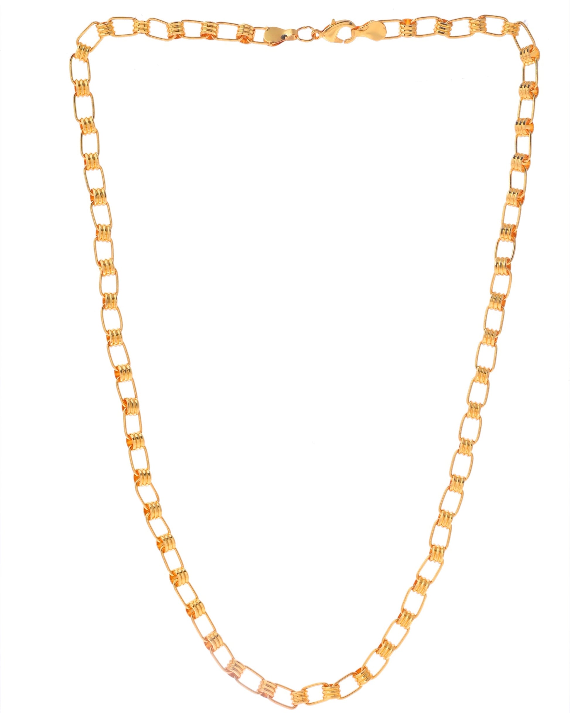 VOJ Gold-Polished Linked Chain For Men 