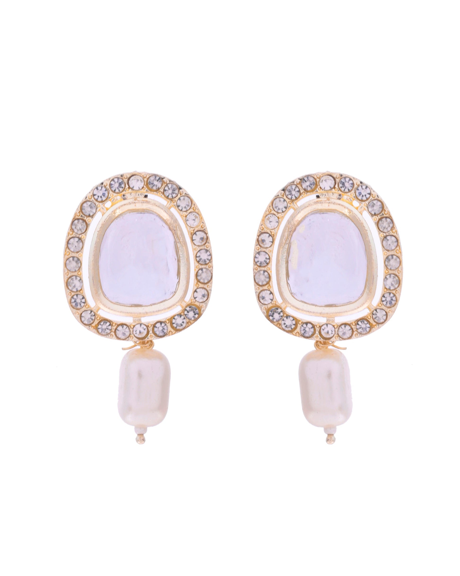 VOJ White Kundan Studded Choker Set VOJ (Valley Of Jewellery)