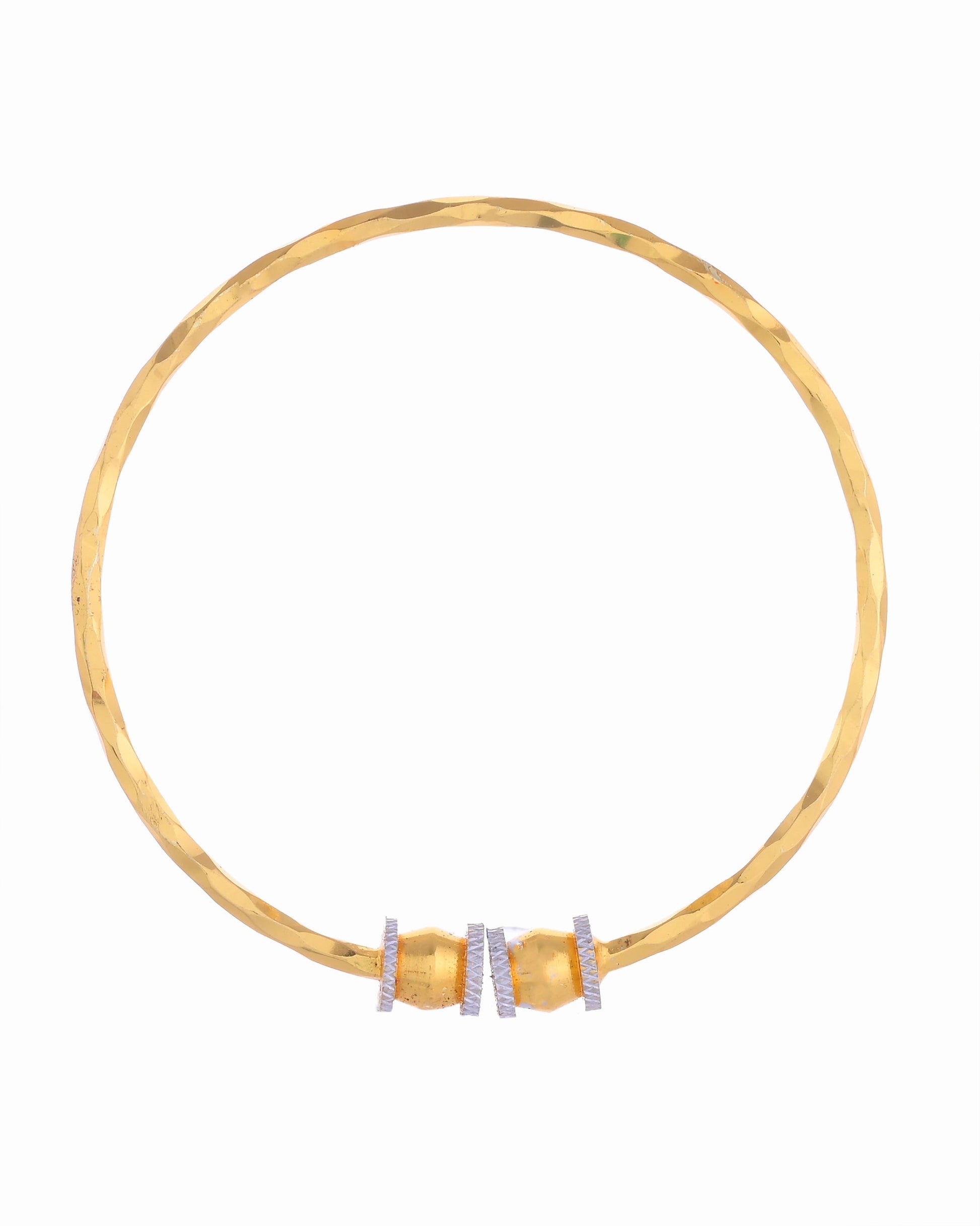 VOJ Set of 2 Gold-Polished Simple Bangles