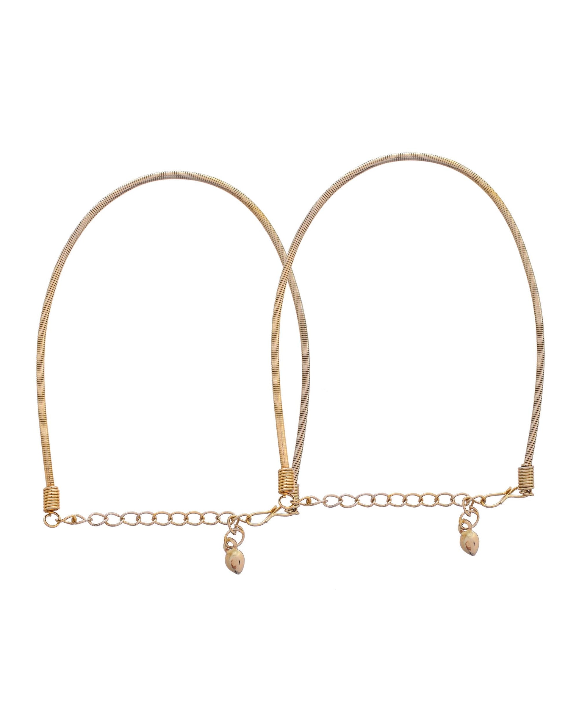 VOJ Set of 2 Copper Plated Snake Chain Anklet 