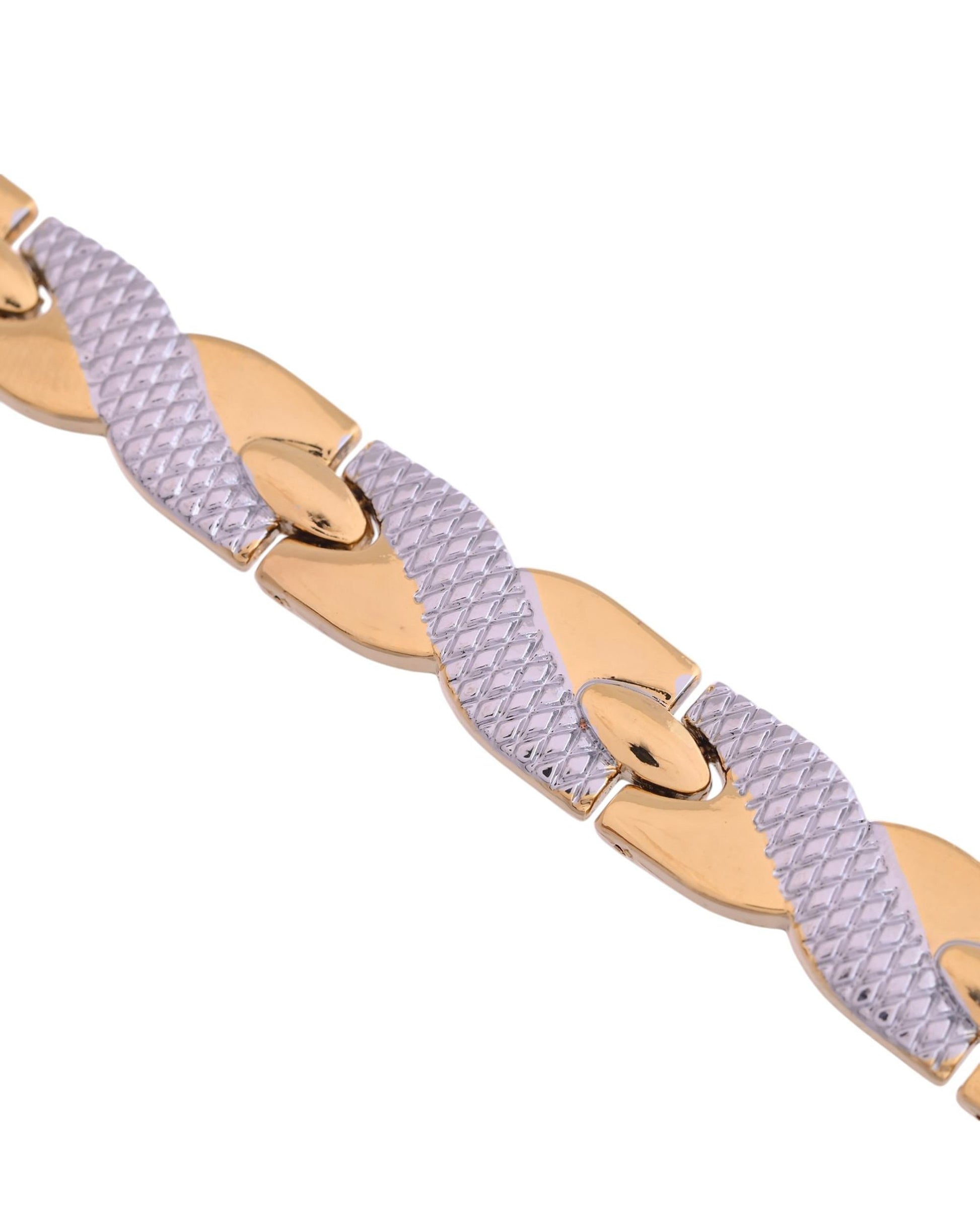 VOJ Double Ton Titanium Energy Health Bracelets For Men VOJ (Valley Of Jewellery)