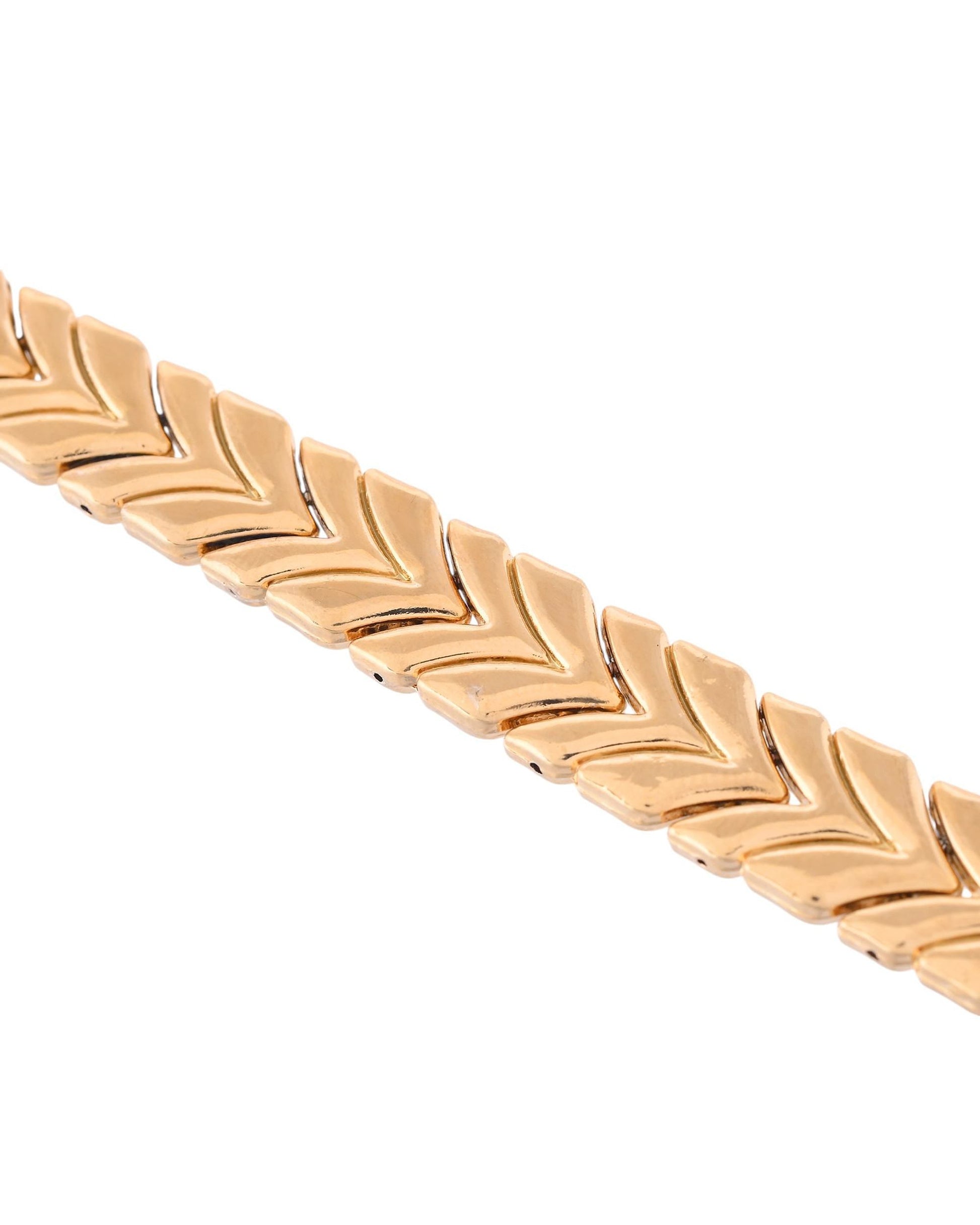 VOJ Gold Toned Magnetic Therapy Bracelet for Men VOJ (Valley Of Jewellery)