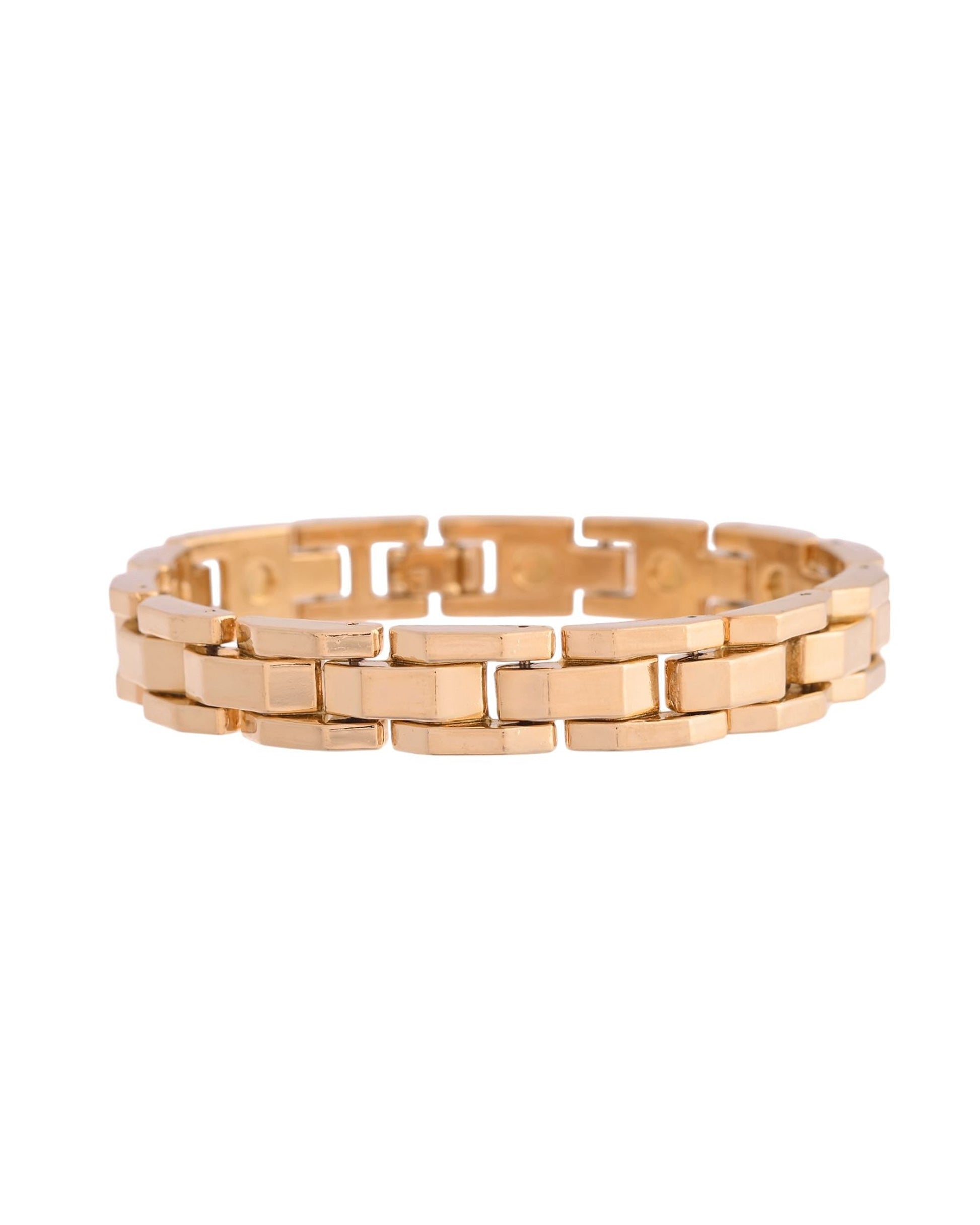 VOJ Golden Link Tungsten Magnetic Bracelet for Men VOJ (Valley Of Jewellery)
