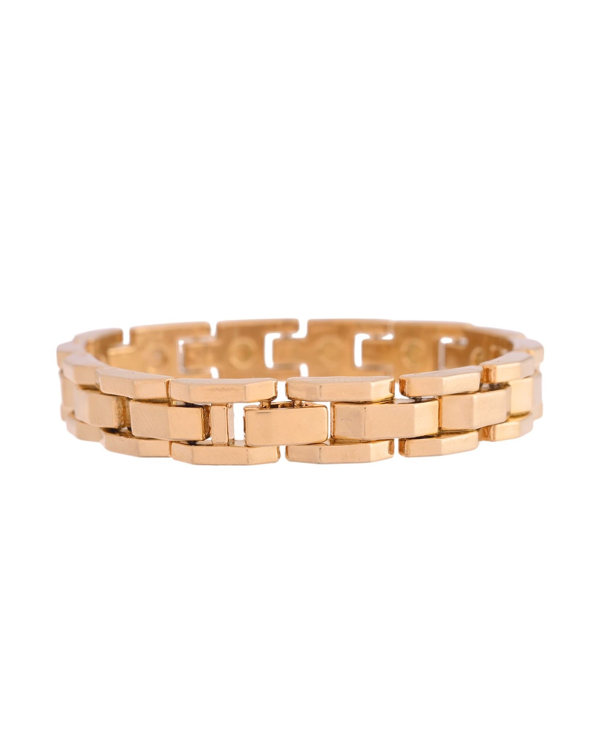 VOJ Golden Link Tungsten Magnetic Bracelet for Men VOJ (Valley Of Jewellery)