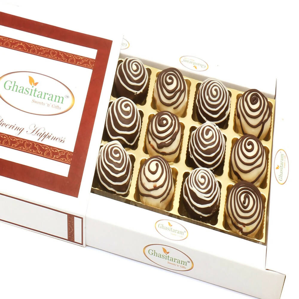Ghasitaram Chocolate Galaxy Cashew Laddoos In White Box 