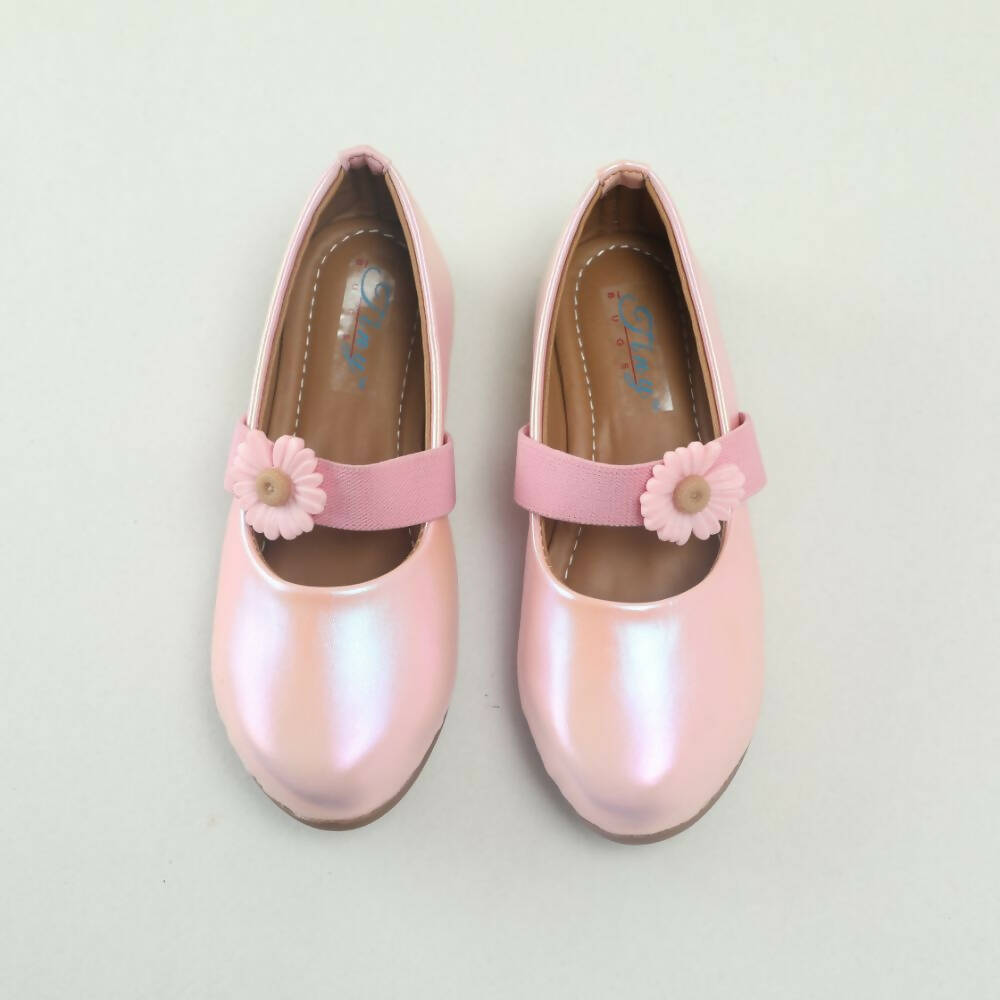 Tiny Bugs Girls Flower Embellished Ballerinas - Pink  Grab2Buy Tiny Bugs Grab2Buy