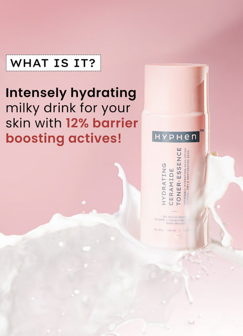 Hyphen By Kriti Sanon 7% Ceramides-Nmf Milky Toner Essence With 5% Glass Skin Blend Of Rice Water Snow Mushroom & Oatmeal 