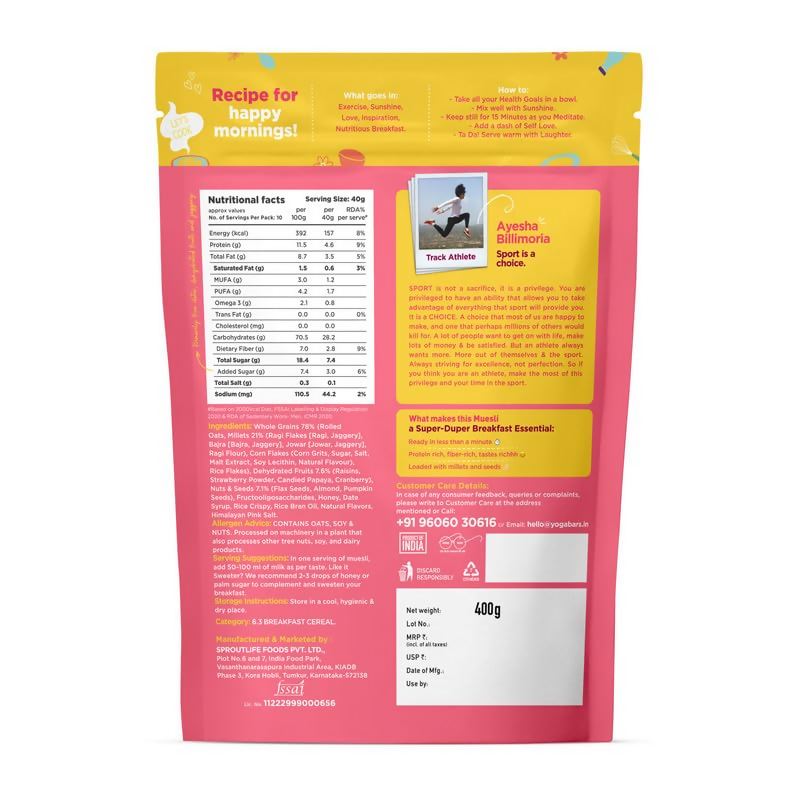Yoga Bar Daily Protein Muesli Fruits, Nuts & Seeds  Grab2Buy Yoga Bar Grab2Buy