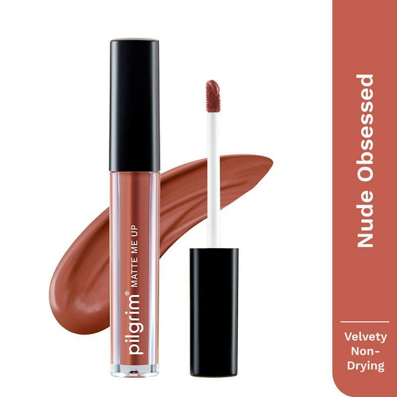Pilgrim Liquid Matte Lipstick with Hyaluronic Acid - Nude Obsessed 
