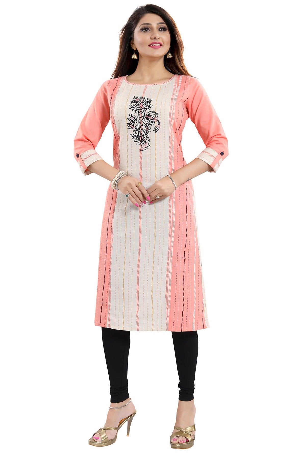 Snehal Creations Tantalising Tomato Cotton Printed Tunic For Everyday Wear