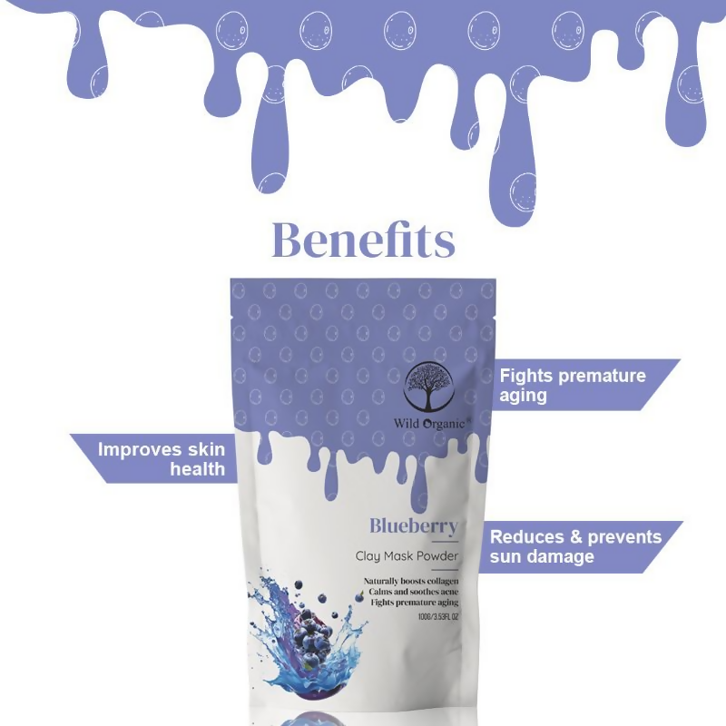Wild Organic Blueberry Clay Mask Powder  Grab2Buy Wild Organic Grab2Buy