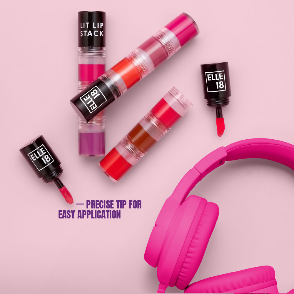 Elle 18 Lit Lip Stack Liquid Lipstick - Date Night