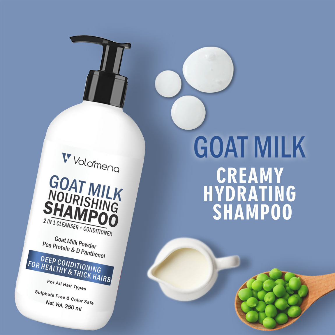 Volamena Goat Milk Shampoo Is Gentle 2 In 1 Hair Cleanser  Grab2Buy Volamena Grab2Buy