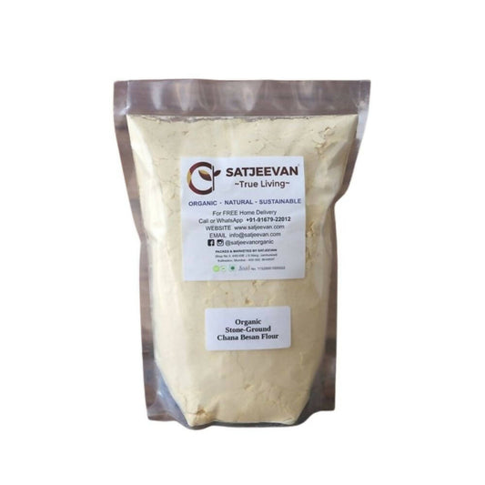 Satjeevan Organic Stone-Ground Chana Besan Flour - Grab2buy
