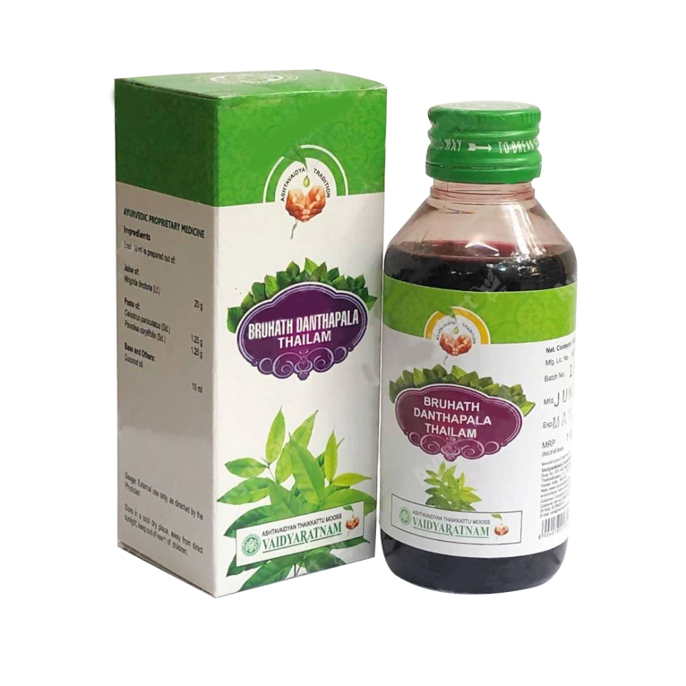 Vaidyaratnam Bruhath Danthapala Thailam – Kerala Ayurvedic Oil for Oral Health & Gum Care 