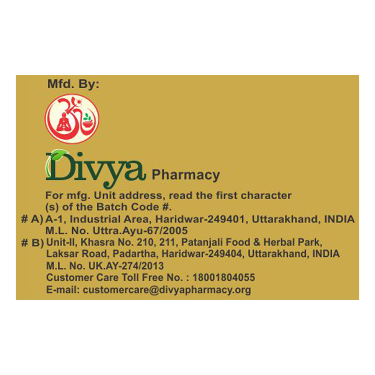Patanjali Divya Vang Bhasma 
