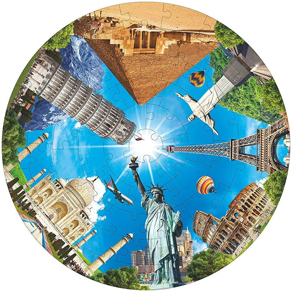 Webby Wooden Seven Wonders of The World Jigsaw Puzzle-60 Pcs  Grab2Buy Webby Grab2Buy