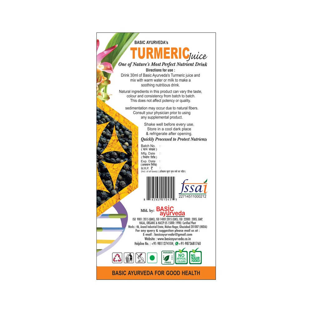 Basic Ayurveda Turmeric Juice 