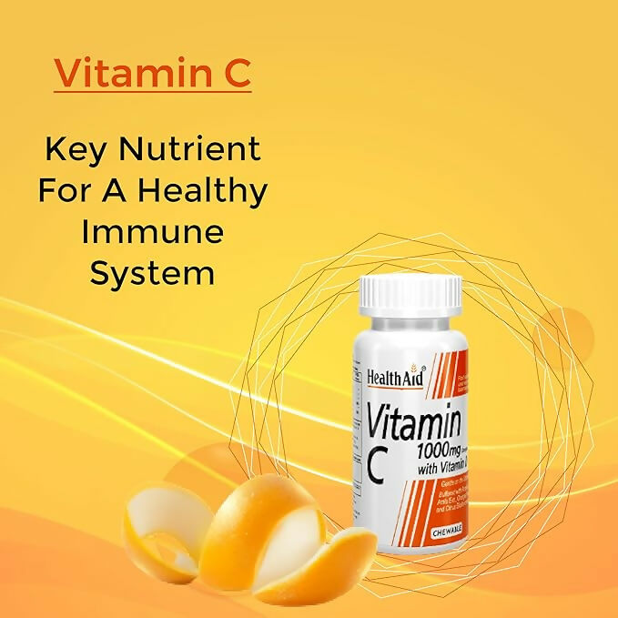 HealthAid Vitamin C 1000 mg Complex with Vitamin D Chewable Tablets 