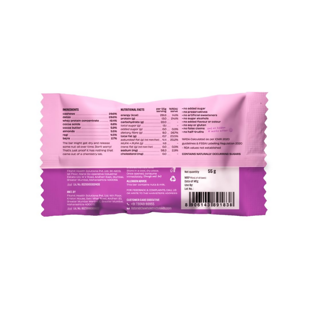The Whole Truth Protein Bar - Almond Millet Cocoa  Grab2Buy The Whole Truth Grab2Buy