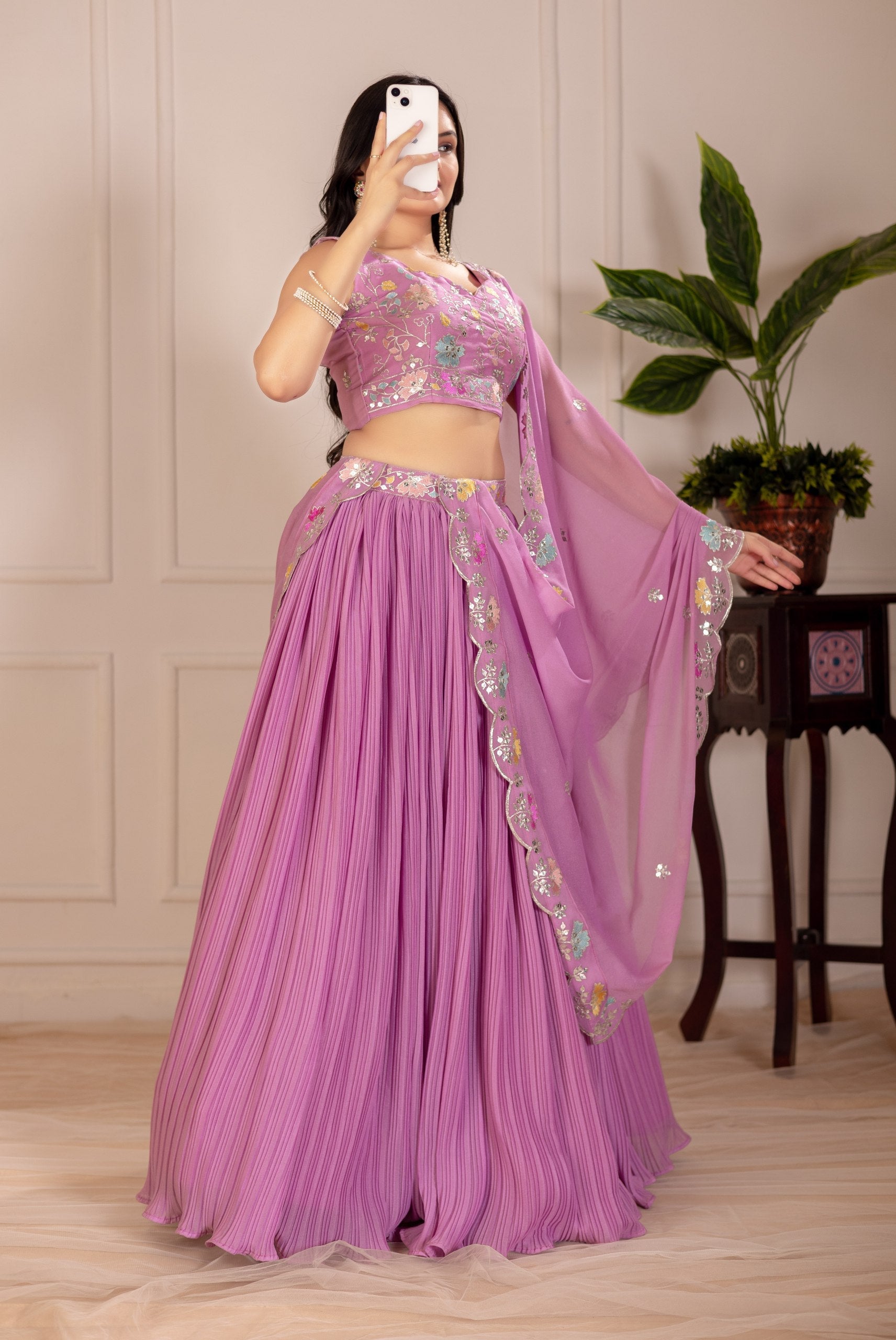 Lehenga Mart Designer Wedding Lehenga choli for Women - pink