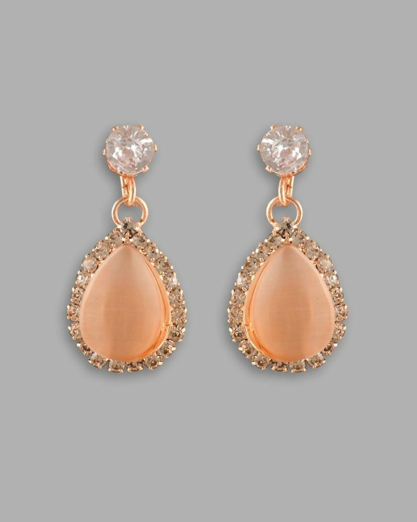 VOJ Gold Plated Yellow Stone With AD Stone Studded Chain Set - Grab2buy