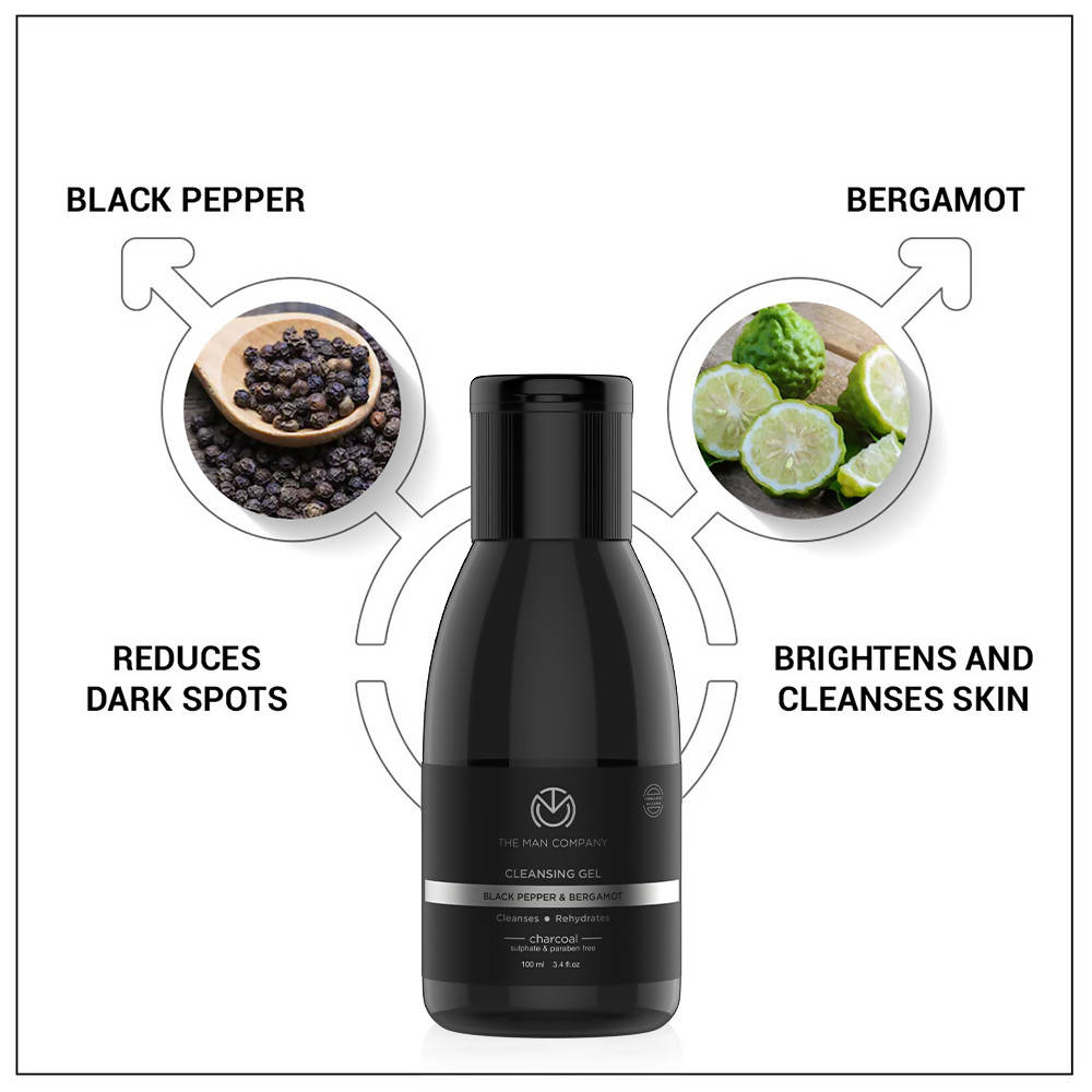 The Man Company Charcoal Cleansing Gel  Grab2Buy The Man Company Grab2Buy