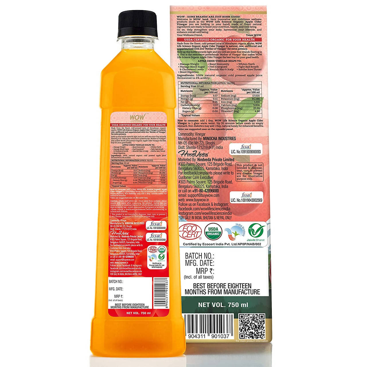Wow Skin Science Organic Apple Cider Vinegar  Grab2Buy Wow Skin Science Grab2Buy