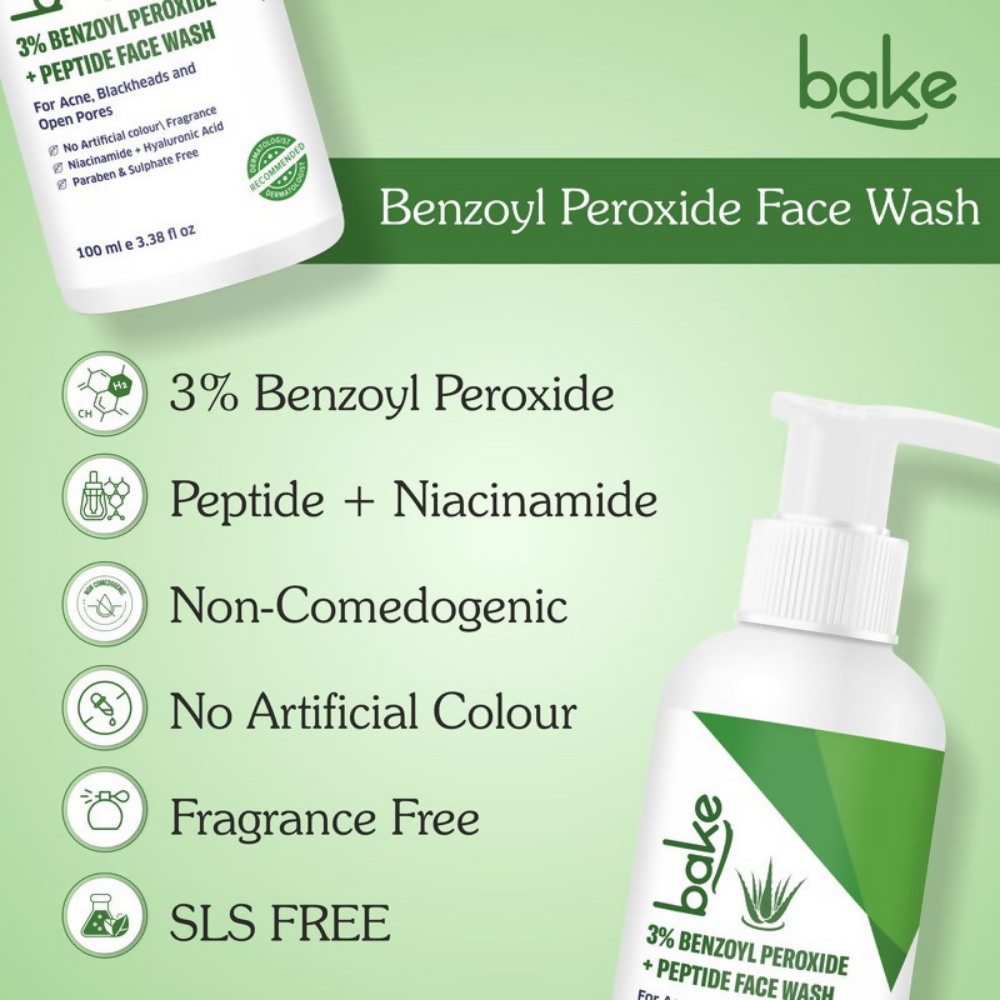 Bake 3% Benzoyl Peroxide Face Wash with Peptides  Grab2Buy Bake Grab2Buy