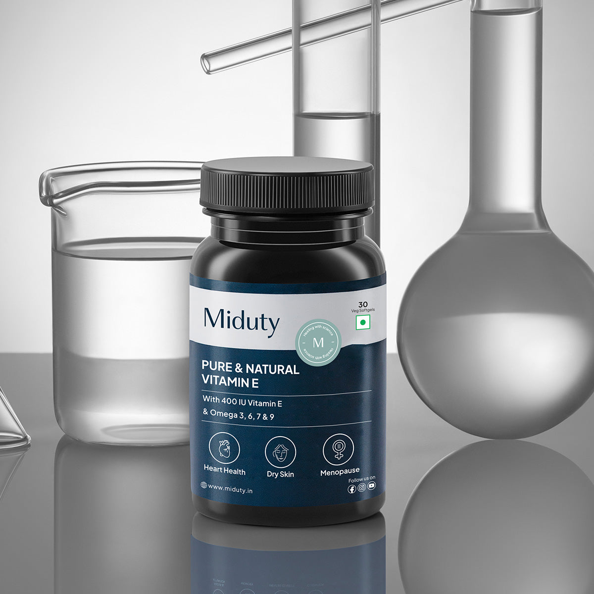 Miduty by Palak Notes Pure & Natural Vitamin E Sea Buckthorn Berry Softgels 