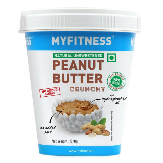 Myfitness All Natural Unsweetened Peanut Butter Crunchy - Grab2buy