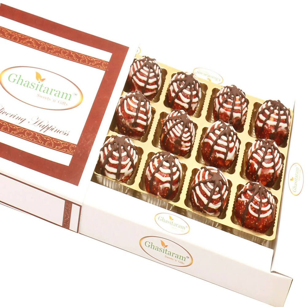 Ghasitaram Anjeer Chocolate Laddoo In White Box 
